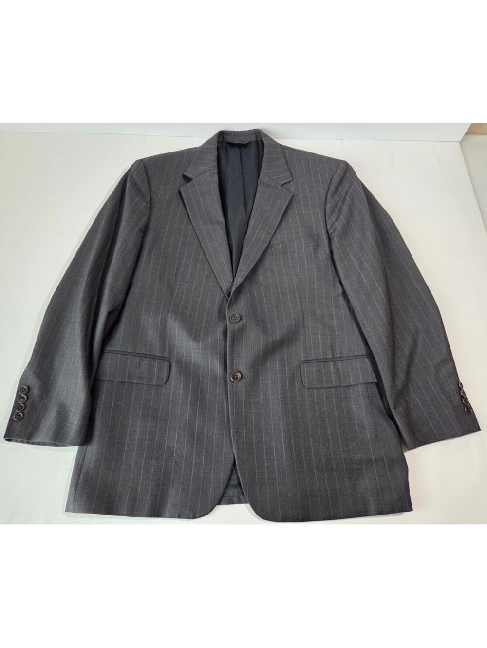 Brooks Brothers 346 Stretch Blazer 44R Gray Pinstripe Wool Sport Coat